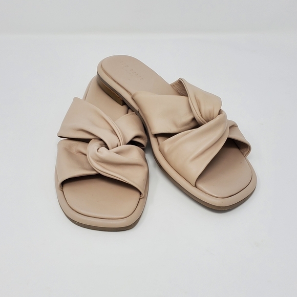 TED BAKER PEBBA KNOT FRONT FLAT SANDALS IN BLUSH SIZE EU 36 WOMEN SLIP ON SHOES - Picture 1 of 11